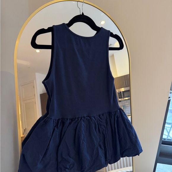 Maeve Deep Blue Bubble Peplum Tank - Picture 3 of 3